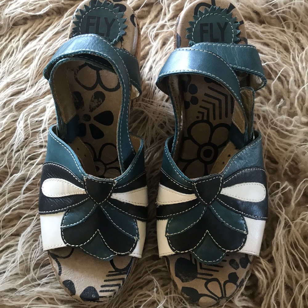 Fly London cork retro sandals. 39 - Picture 3 of 8